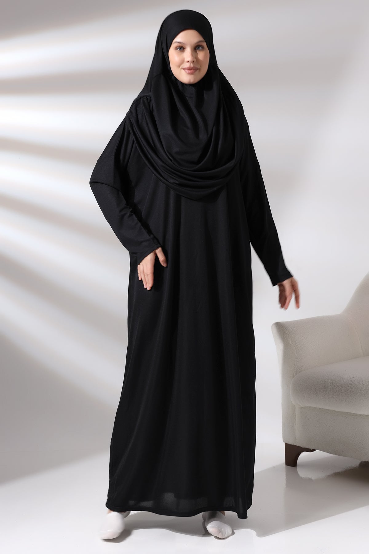 One - Piece Full - Length Long Sleeve Hijab Abaya Dresses for Women - ihvan