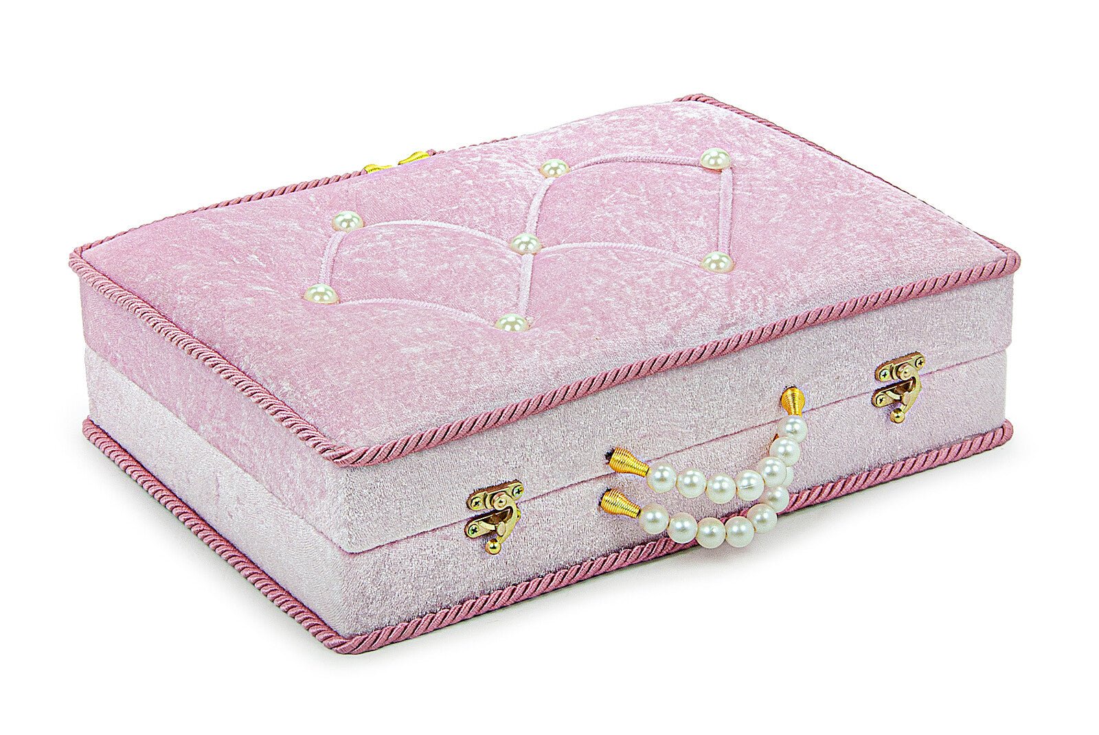 Luxury Pink Bride Quran Gift Set | Velvet Box & & Holy Quran & Prayer Rug - Ihvan