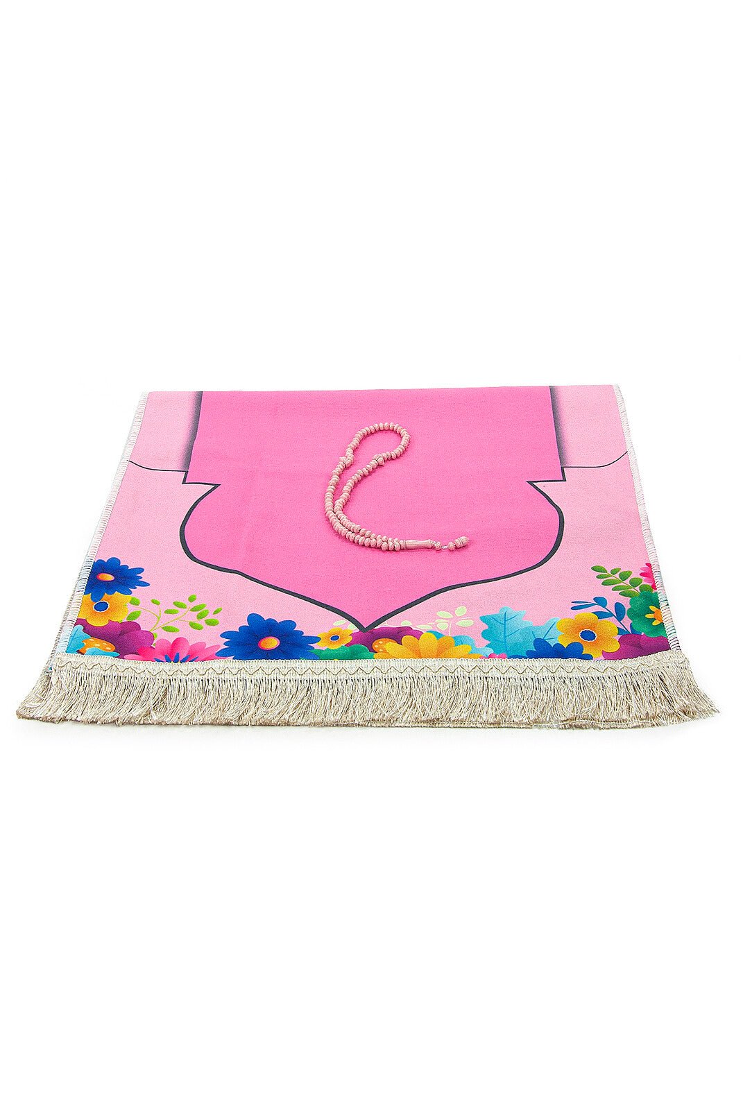 Pink Islamic Prayer Rug Set for Girls | Sajadah (Janamaz) | Tasbih | Coin Box - Ihvan