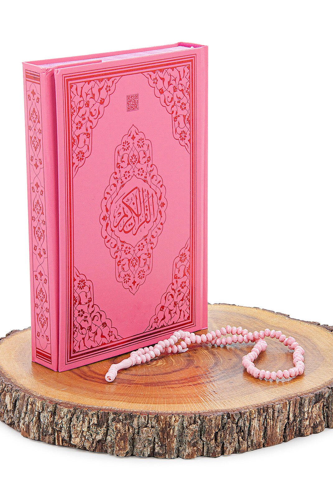 Pink Muslim Prayer Rug Set for Kids | Holy Quran, Tasbih, Mat & Worship Bag - Ihvan