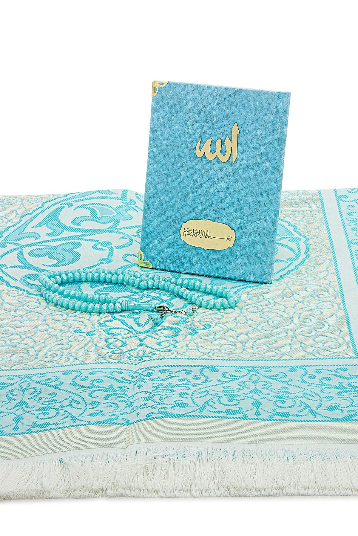 Luxury Velvet Muslim Prayer Gift Set | Prayer Rug (Sajadah) | Tasbih | Yaseen Book - Ihvan