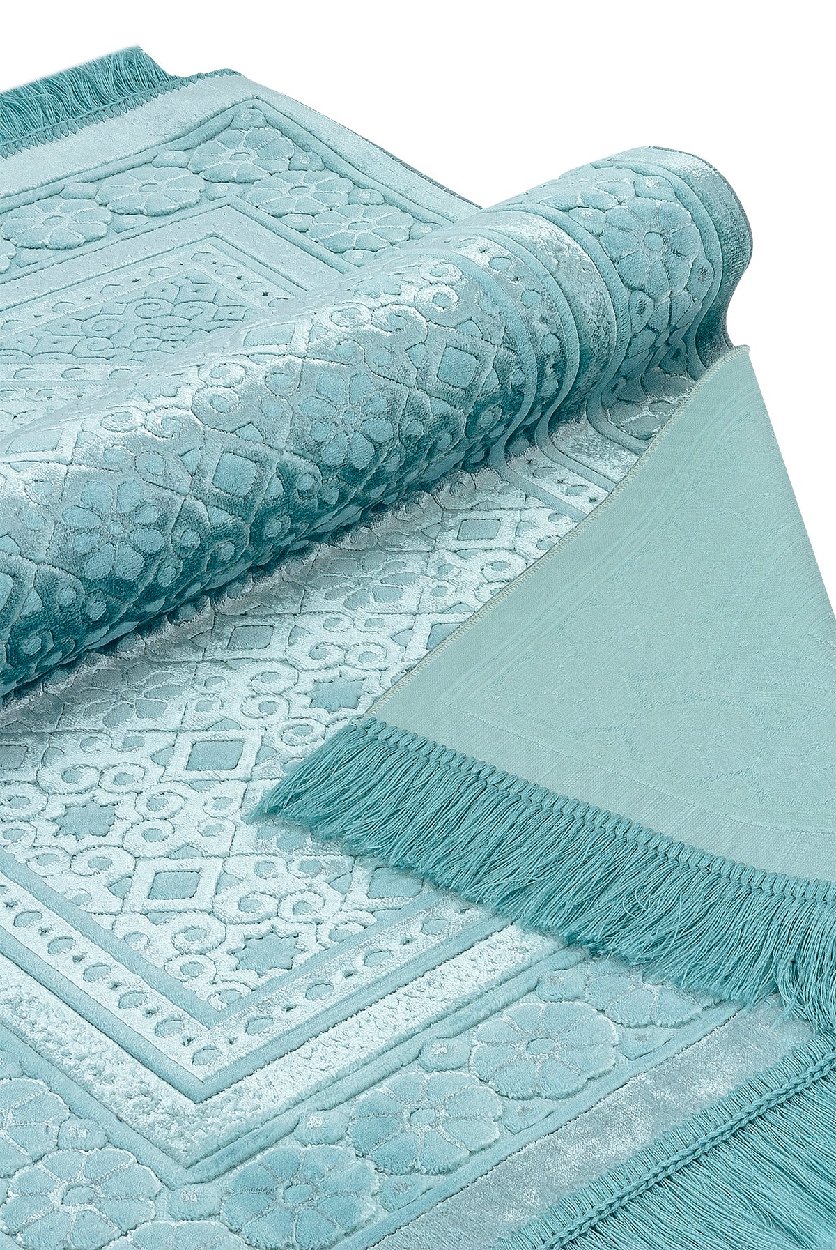 Soft Plush Velvet Muslim Prayer Rug (Sajadah | Janamaz | Salah Mat) - Ihvan