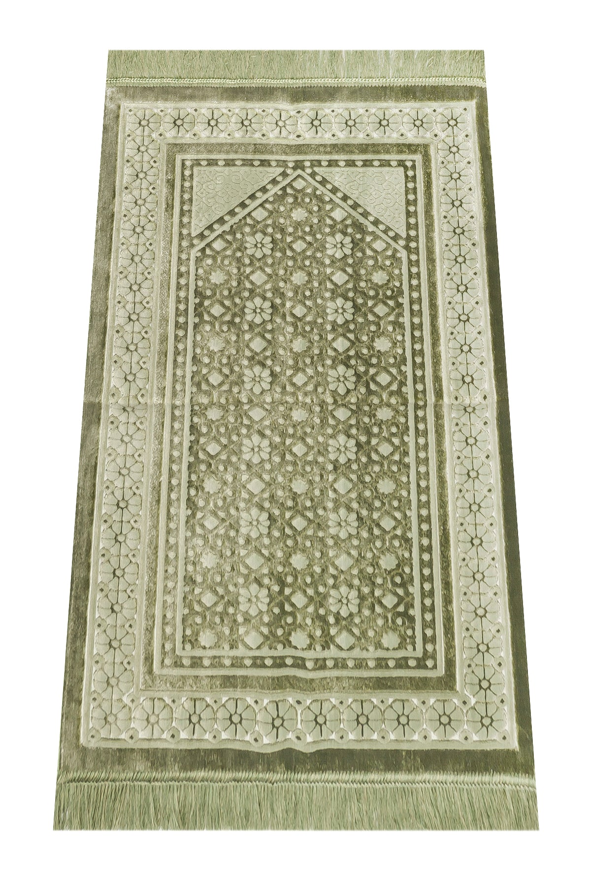 Soft Plush Velvet Muslim Prayer Rug (Sajadah | Janamaz | Salah Mat) - Ihvan