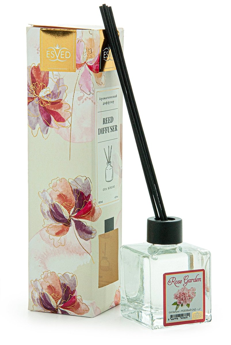 Rose Garden Aroma Diffuser | Islamic Air Freshener with Bamboo Sticks | Long-Lasting Room Fragrance - Ihvan