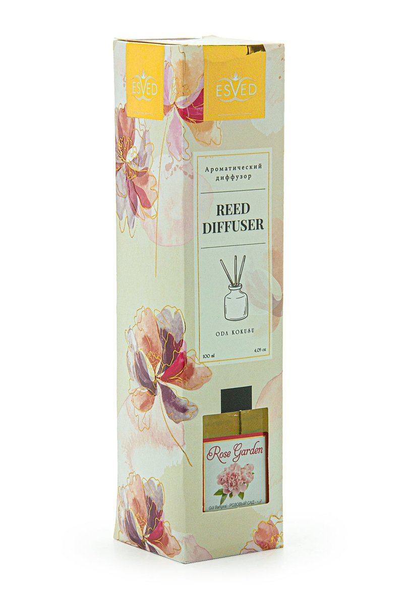 Rose Garden Aroma Diffuser | Islamic Air Freshener with Bamboo Sticks | Long-Lasting Room Fragrance - Ihvan