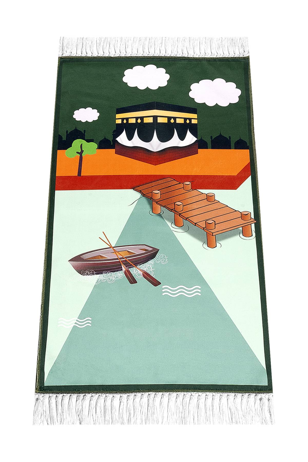 Luxury Small Muslim Prayer Rug for Boys (Sajadah | Janamaz | Salah Mat) - Ihvan