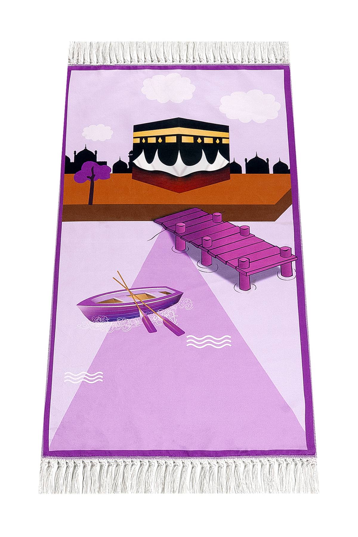 Luxury Small Muslim Prayer Rug for Girls (Sajadah | Janamaz | Salah Mat) - Ihvan
