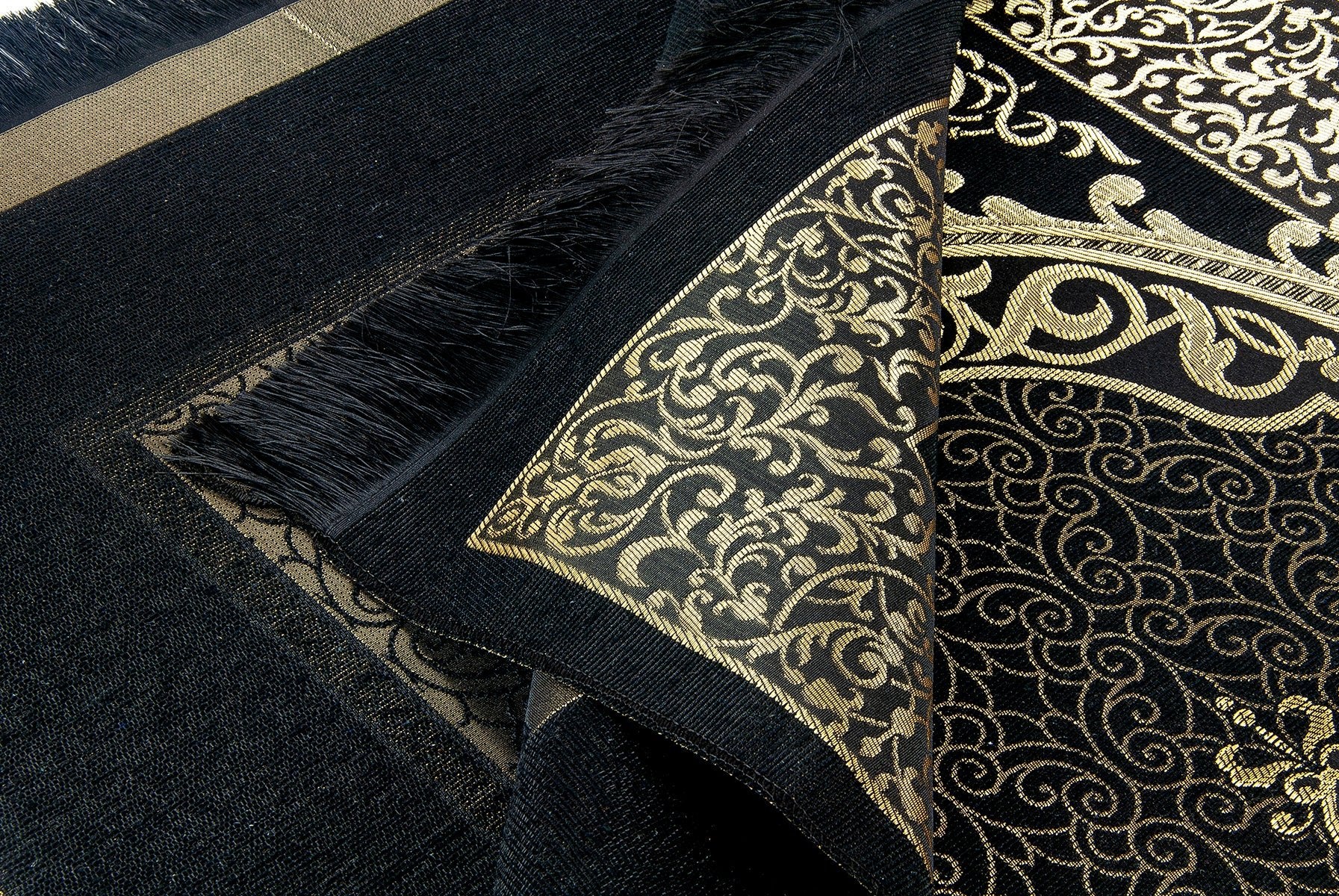Elegant Travel Prayer Rug Set (Sajadah | Tasbih | Pouch Bag ) - Ihvan