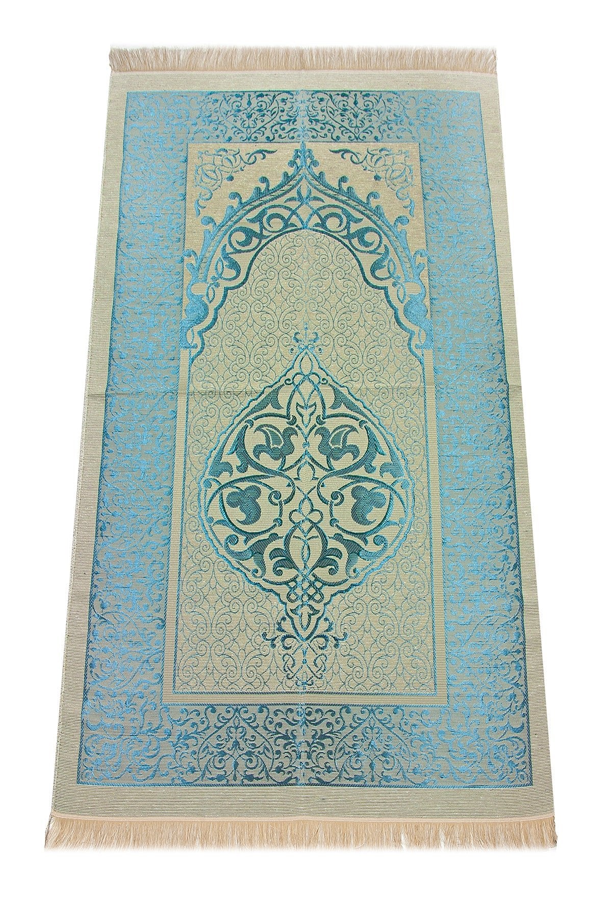 Elegant Travel Prayer Rug Set (Sajadah | Tasbih | Pouch Bag ) - Ihvan