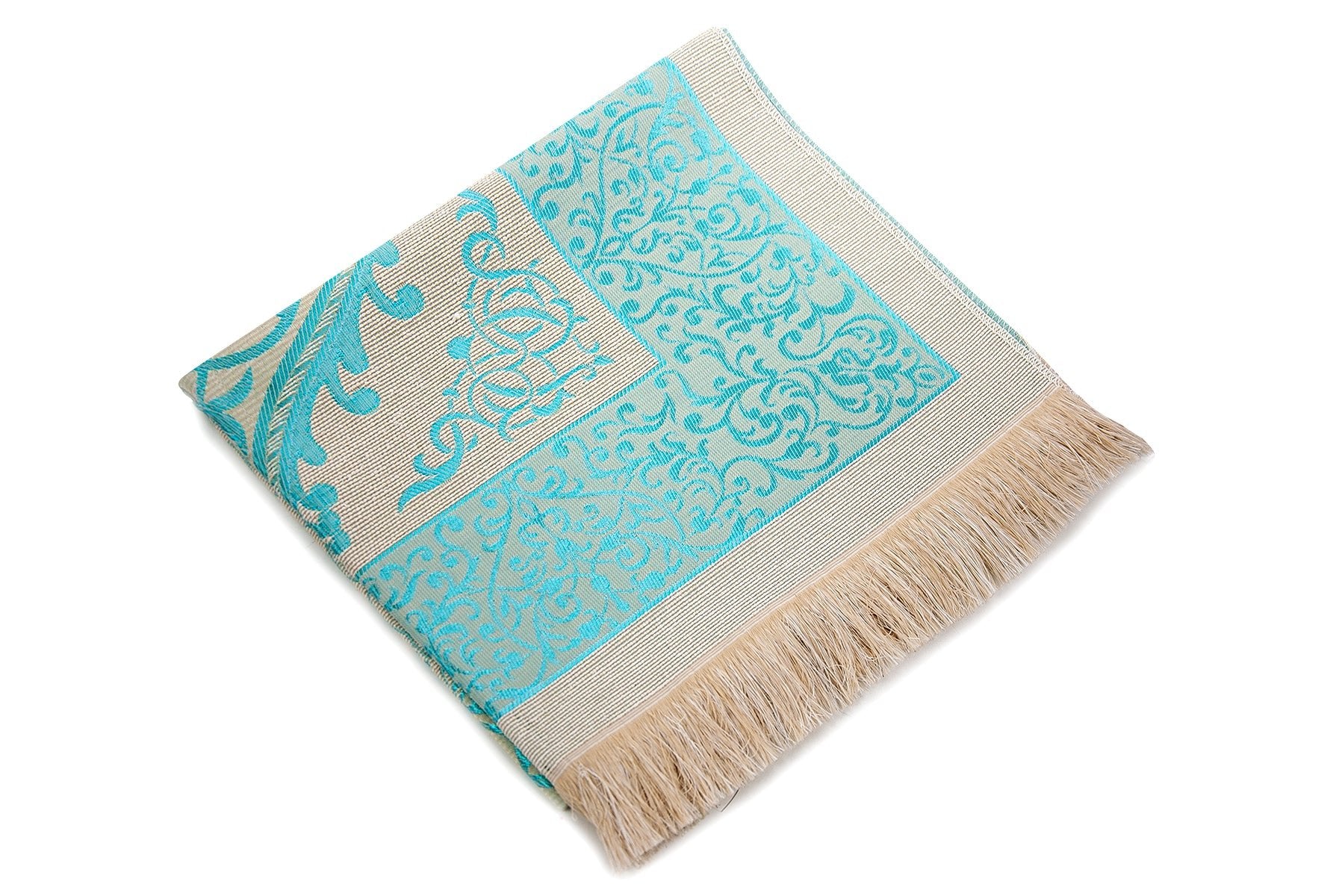 Elegant Travel Prayer Rug Set (Sajadah | Tasbih | Pouch Bag ) - Ihvan