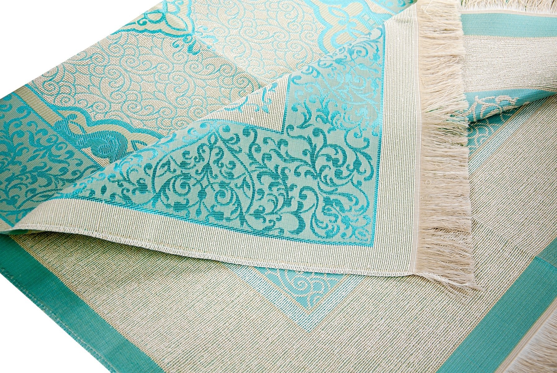 Elegant Travel Prayer Rug Set (Sajadah | Tasbih | Pouch Bag ) - Ihvan