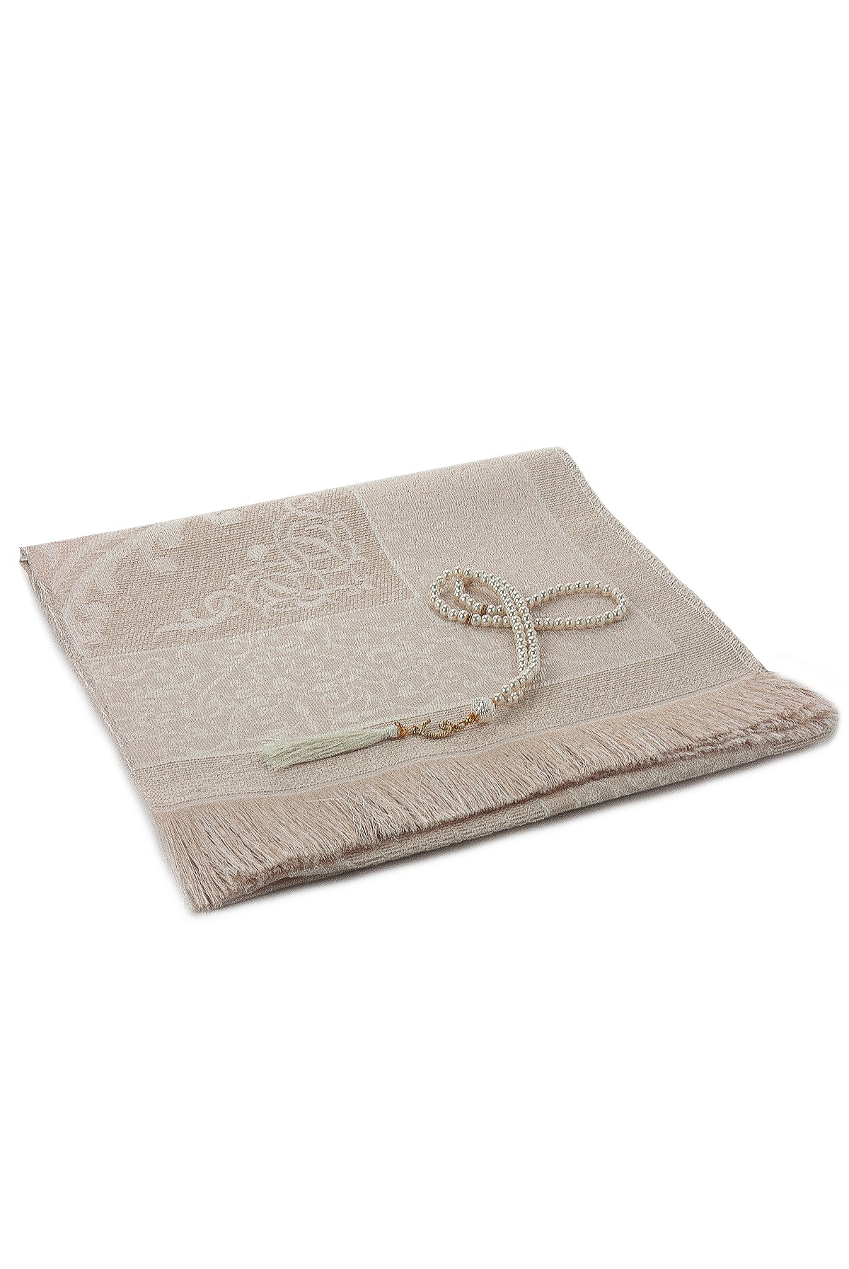 Elegant Travel Prayer Rug Set (Sajadah | Tasbih | Pouch Bag ) - Ihvan