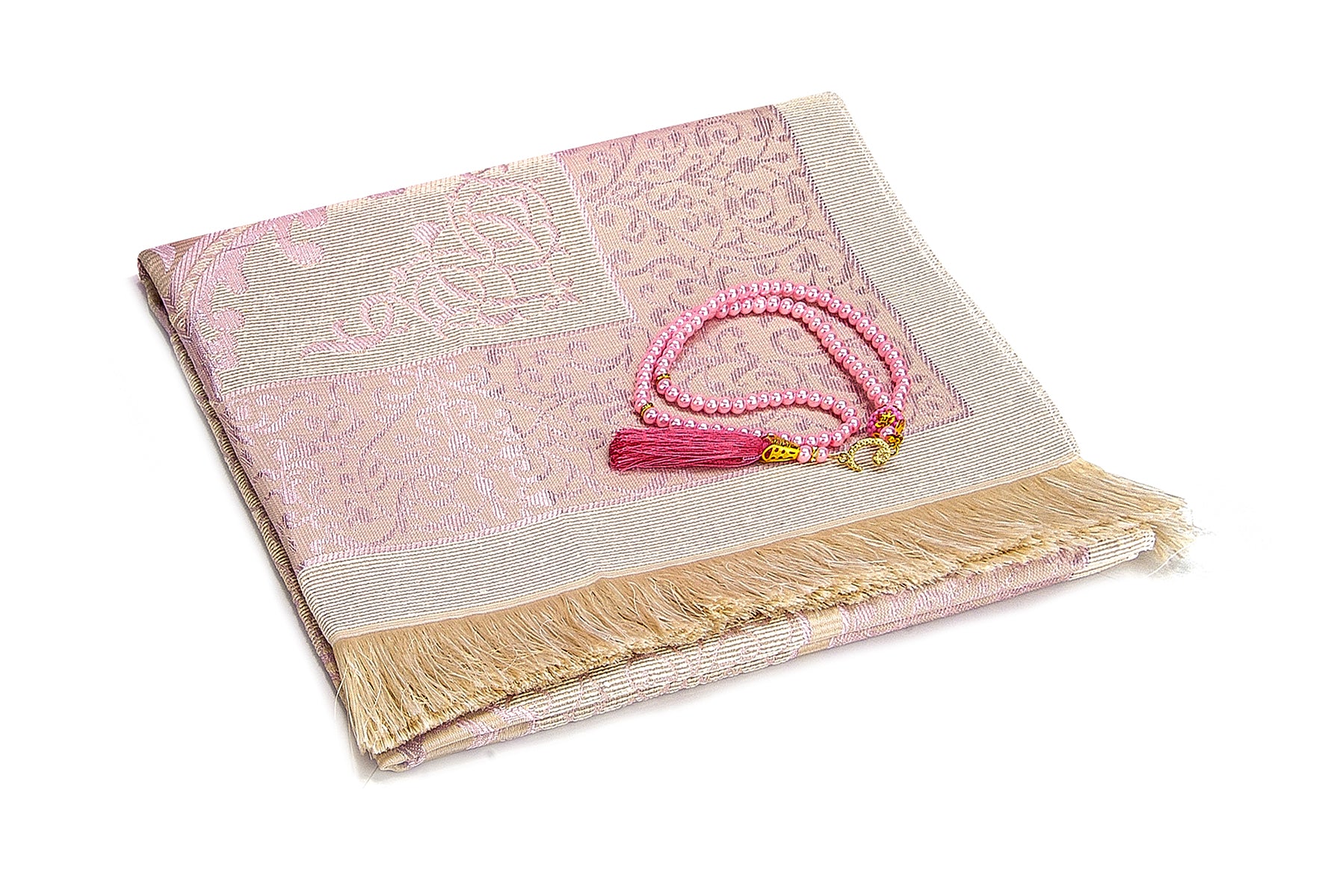 Elegant Travel Prayer Rug Set (Sajadah | Tasbih | Pouch Bag ) - Ihvan