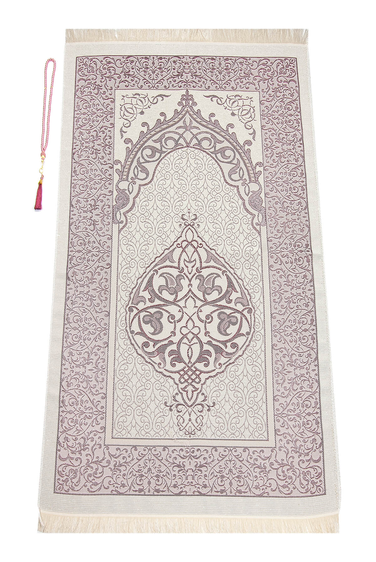 Elegant Travel Prayer Rug Set (Sajadah | Tasbih | Pouch Bag ) - Ihvan