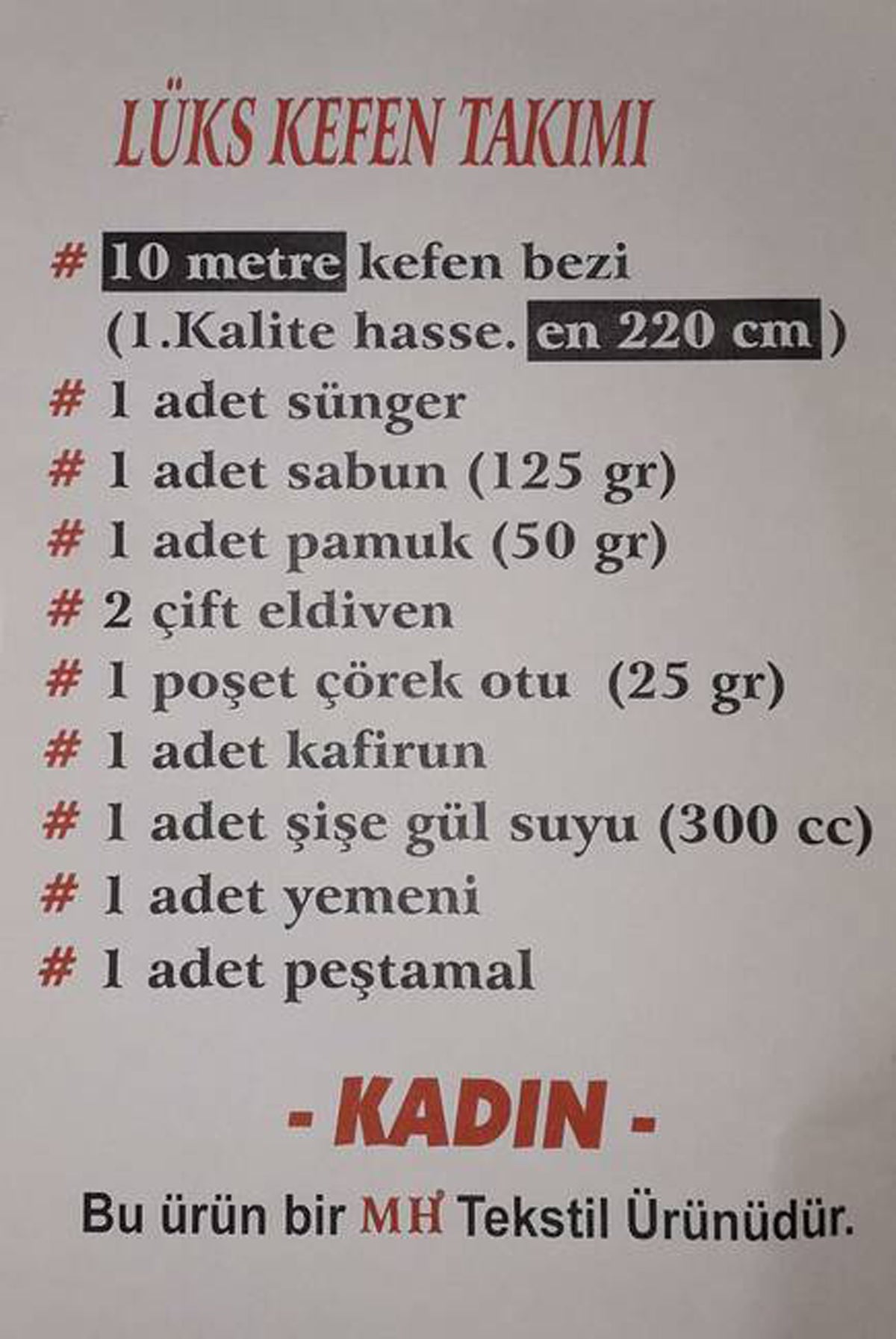 Luxury Kafan Shroud Set for Women | Complete Islamic Funeral Kit - 10 Meters - Ihvan