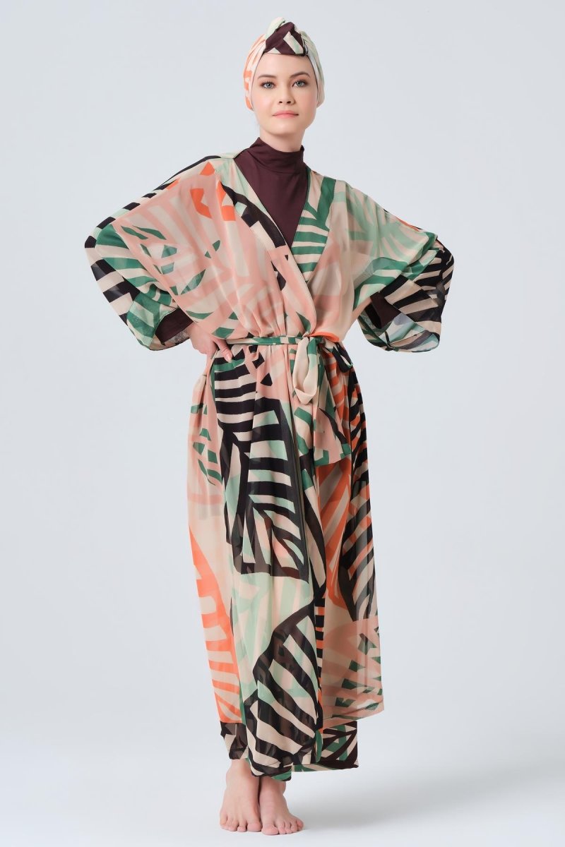 Alfasa 7039 - 23 Cinnamon Full Size Nature Pattern Pareo - ihvan