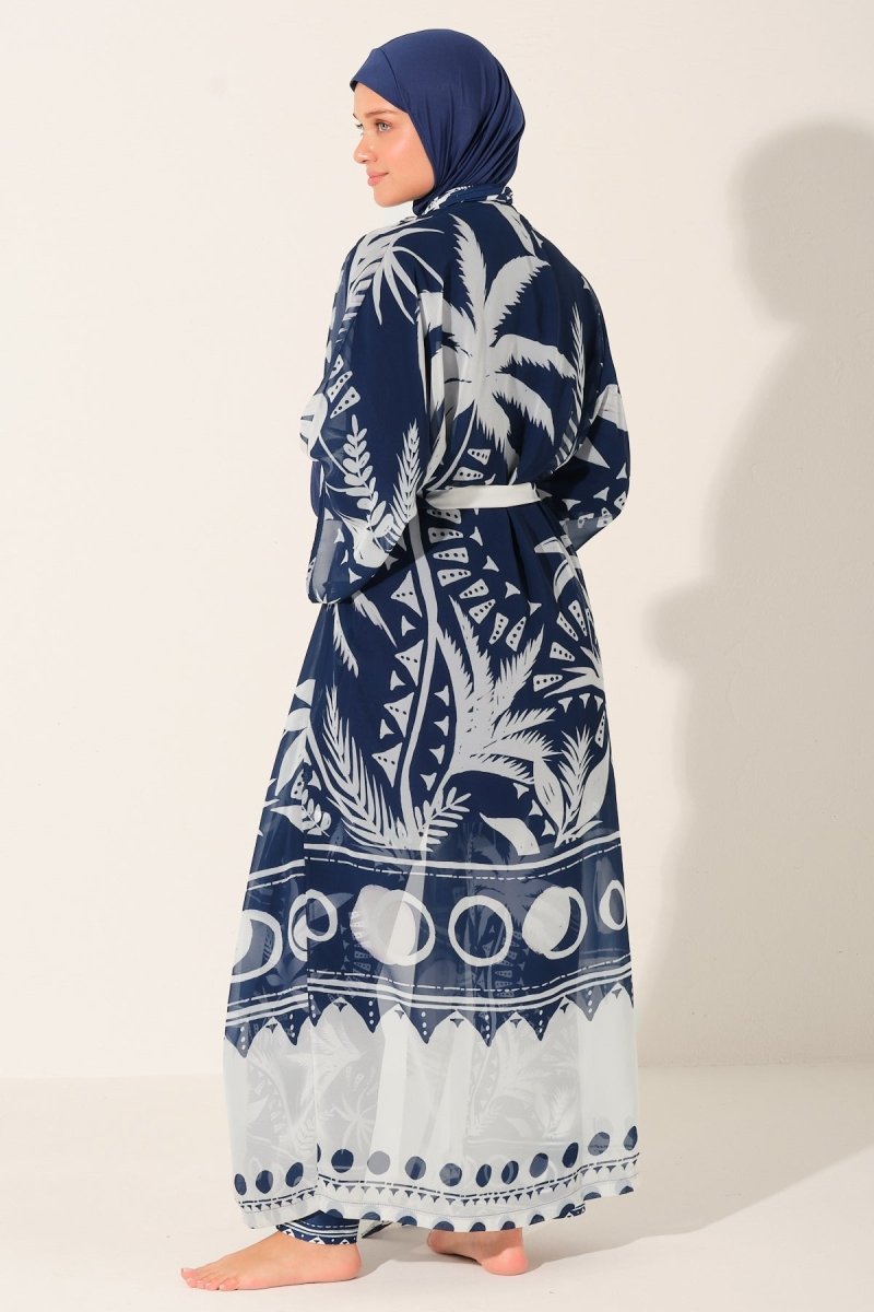 Alfasa Elanda Belted Chiffon Pareo 7182 - 26 Indigo - ihvan