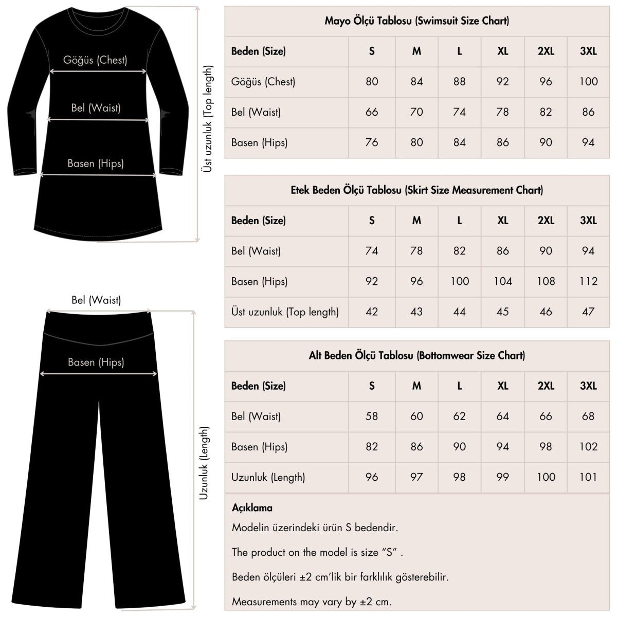 Alfasa Fully Covered Hijab Swimsuit with Wrap Skirt Detail and Hooded Design 26670 - 26 Black - ihvan