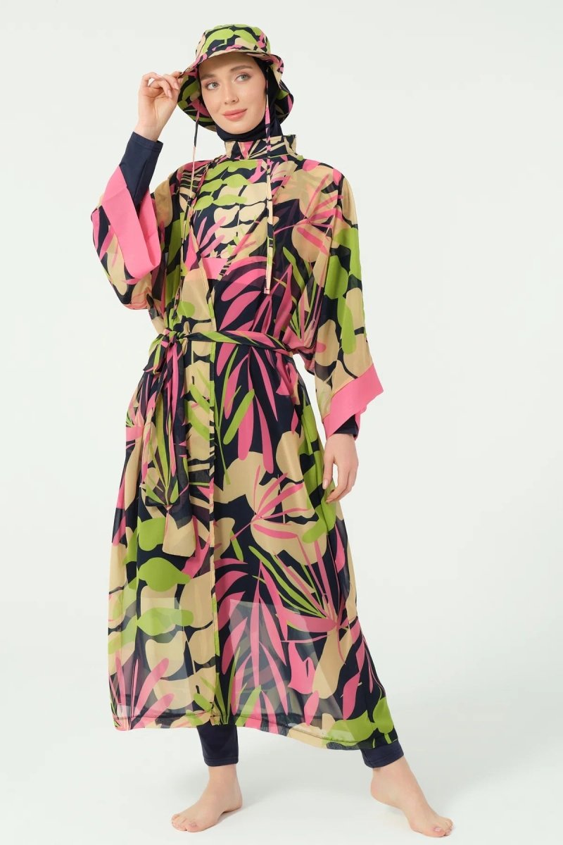 Alfasa Liana Belted Chiffon Pareo 7180 - 26 Navy Blue - ihvan