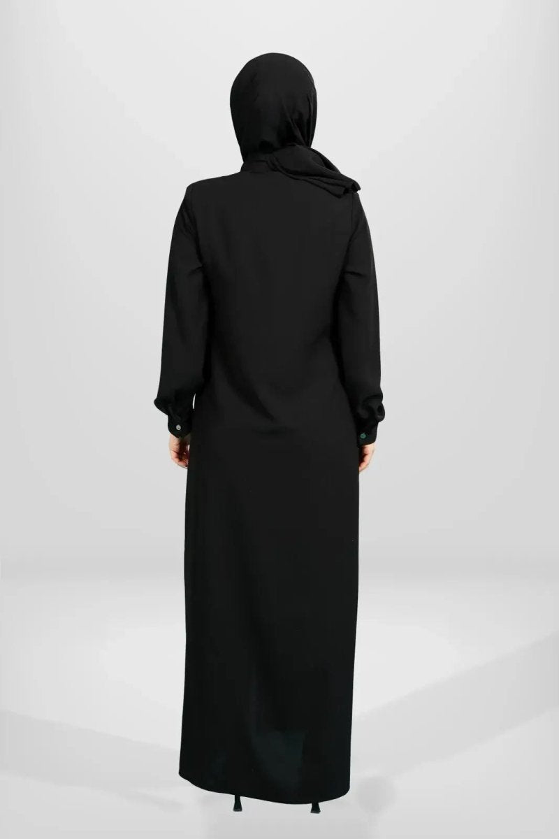 BEYZA 3901 - 25 BLACK ZIPPERED ASYMMETRIC DETAIL - ihvan