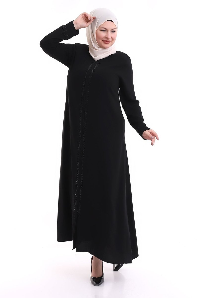 Black Embellished Abaya 2020 - 21 - ihvan