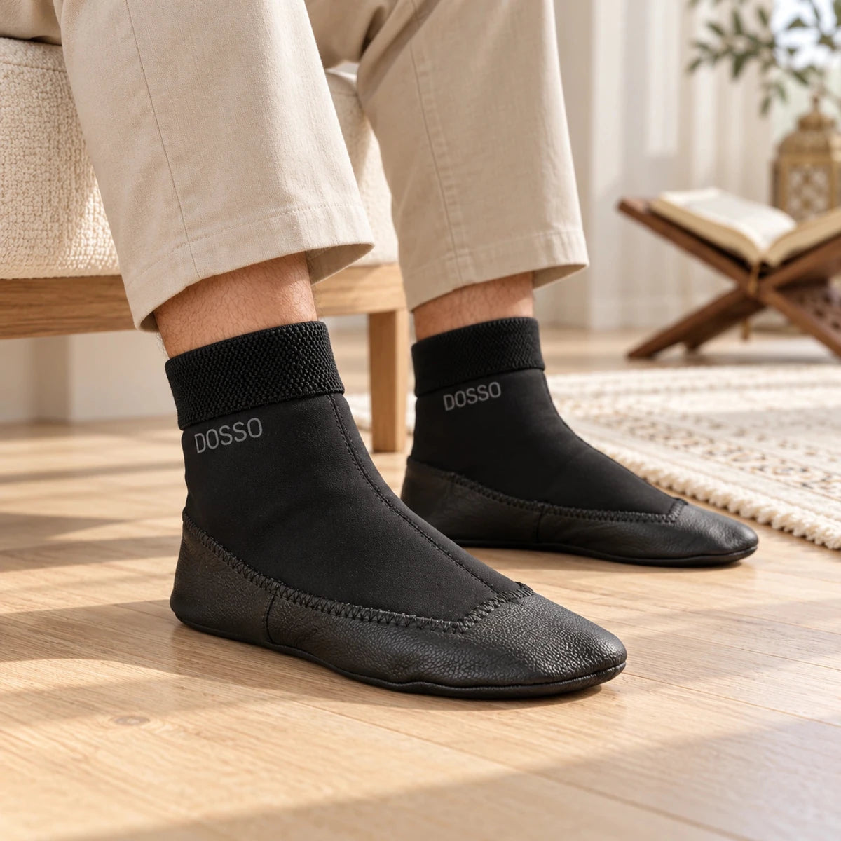 Dosso Comfort Thermal Khuff Socks – Leather Sole Waterproof Wudu Socks - ihvan