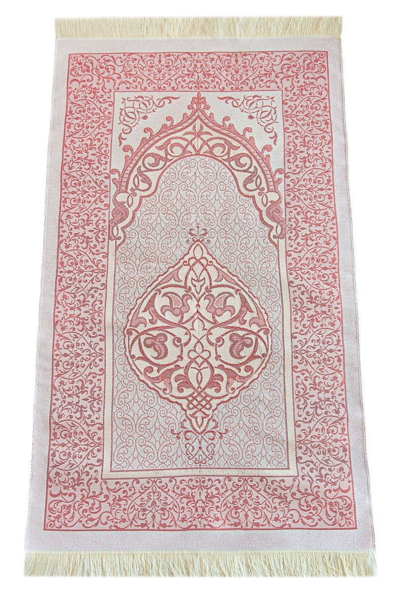 Elegant Dowry Prayer Set with Pearl Tasbeeh – Tafta Prayer Rug for Wedding Gifts - ihvan