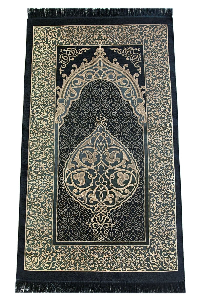 Elegant Dowry Prayer Set with Pearl Tasbeeh – Tafta Prayer Rug for Wedding Gifts - ihvan
