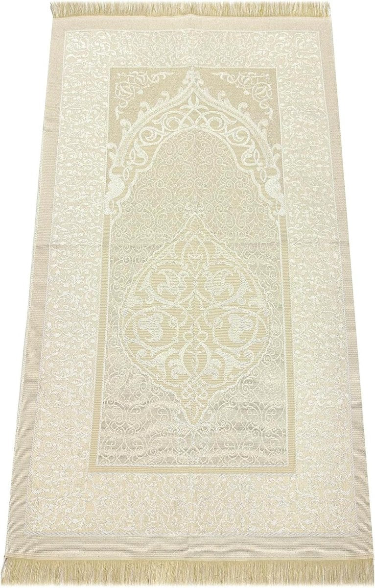 Elegant Travel Prayer Rug Set (Sajadah | Tasbih | Pouch Bag ) - ihvan