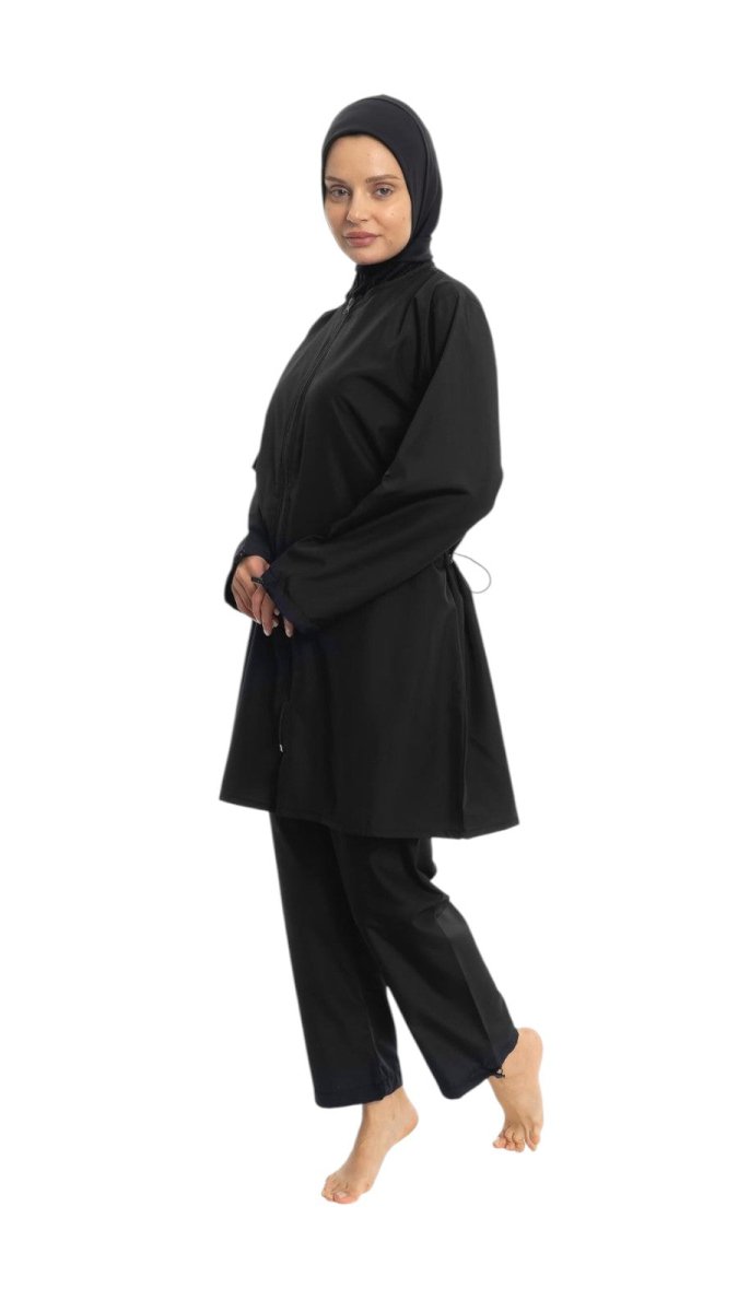 EMSA Women's Full Coverage Hijab Swimsuit 2025 - 25 Black - ihvan