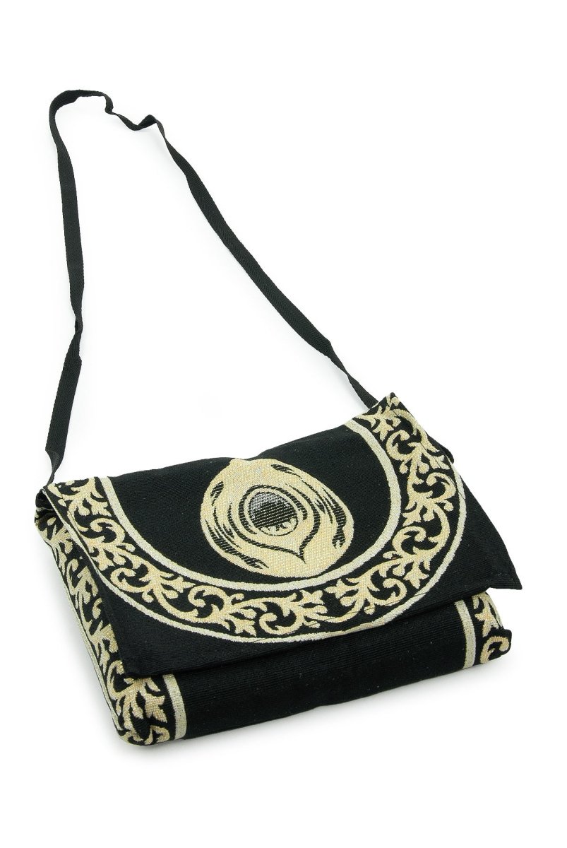 Hajar al - Aswad Pattern Portable Prayer Rug with Shoulder Bag – Gobelin Fabric - ihvan