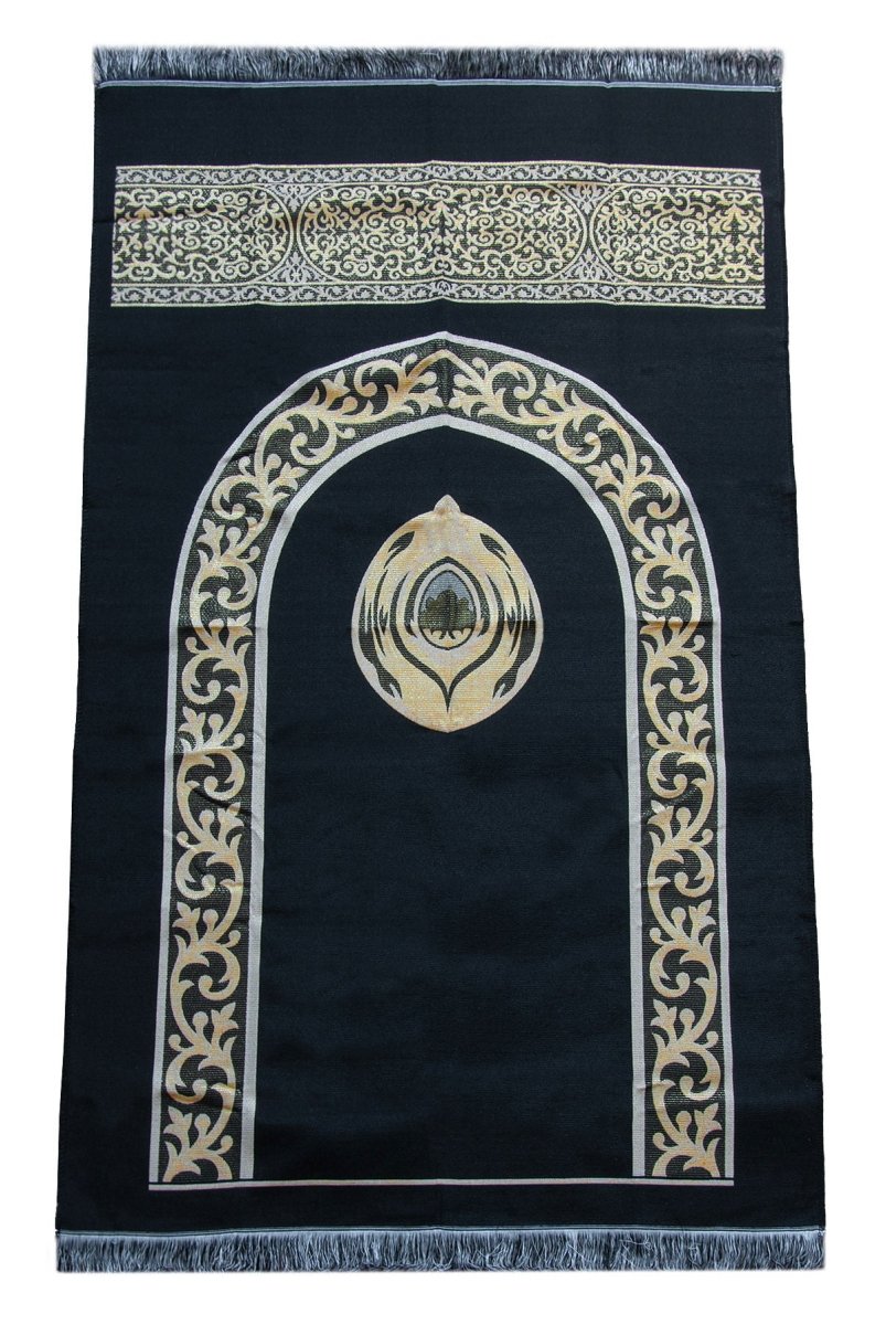 Hajar al - Aswad Pattern Portable Prayer Rug with Shoulder Bag – Gobelin Fabric - ihvan