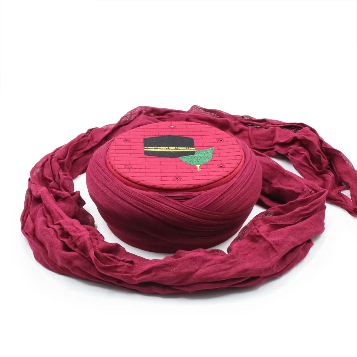 Hajj & Umrah Pre-Wrapped Islamic Turban Cap – 7 Metre Cross-Wrapped Amama - ihvan