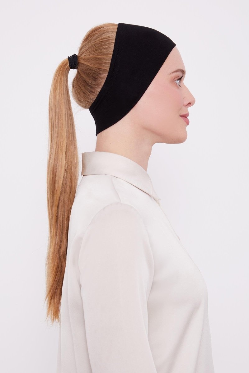 Hijab Cap, Beanie Under Cap Scarf, Non Slip Head Wraps for Women, Muslim Hijab Undercap with Tie - Back Closure - ihvan