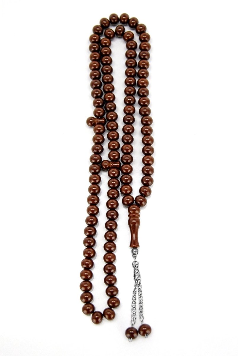 Islamic Dervish Prayer Beads (12mm – 99 Beads), Acrylic Muslim Prayer Bead, Large Smooth Dhikr Tasbeeh, Turkish Tasbih Gift for Ramadan Hajj Umrah, Long Subha Rosary - ihvan