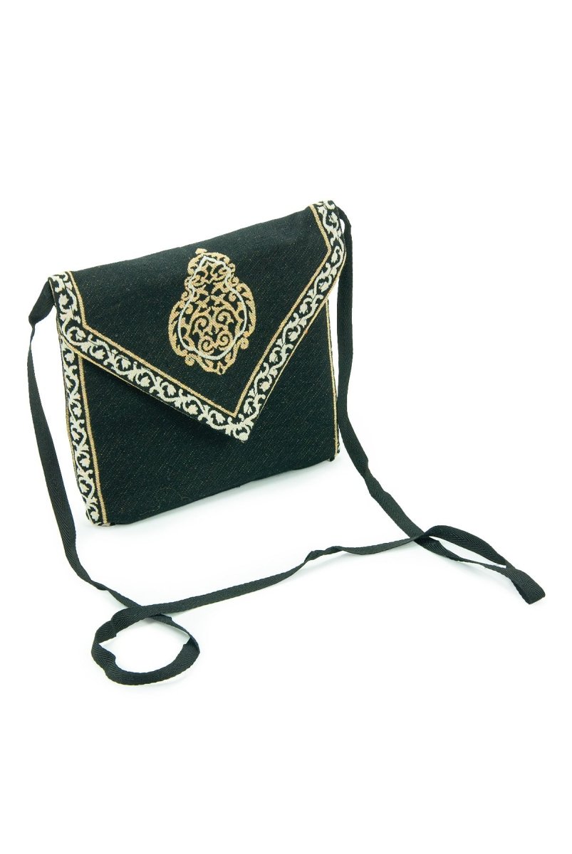 Kaaba Cover Pattern Portable Prayer Rug with Shoulder Bag – Gobelin Fabric - ihvan