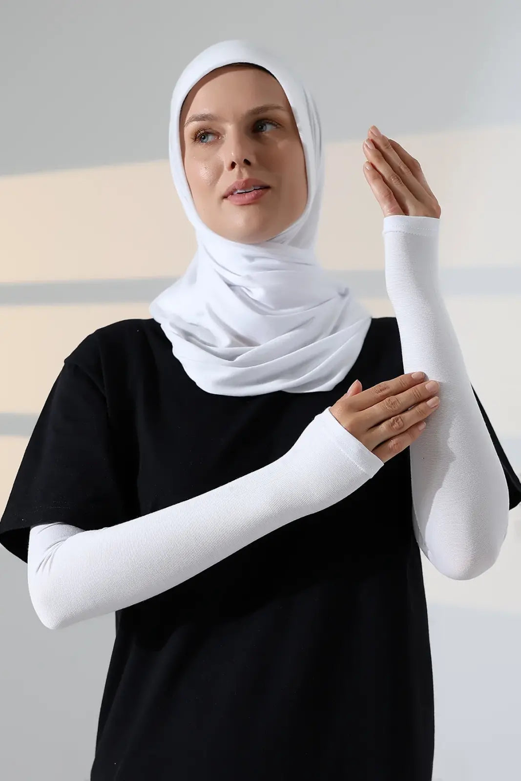 Women’s Long Modesty Arm Sleeves with Palm Coverage