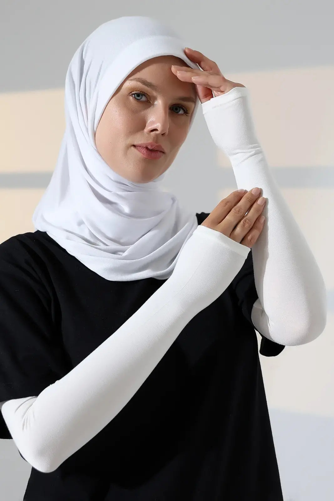 Women’s Long Modesty Arm Sleeves with Palm Coverage