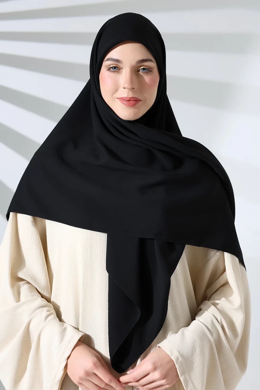 Large Crepe Hijab Scarf – Square Modest Headscarf
