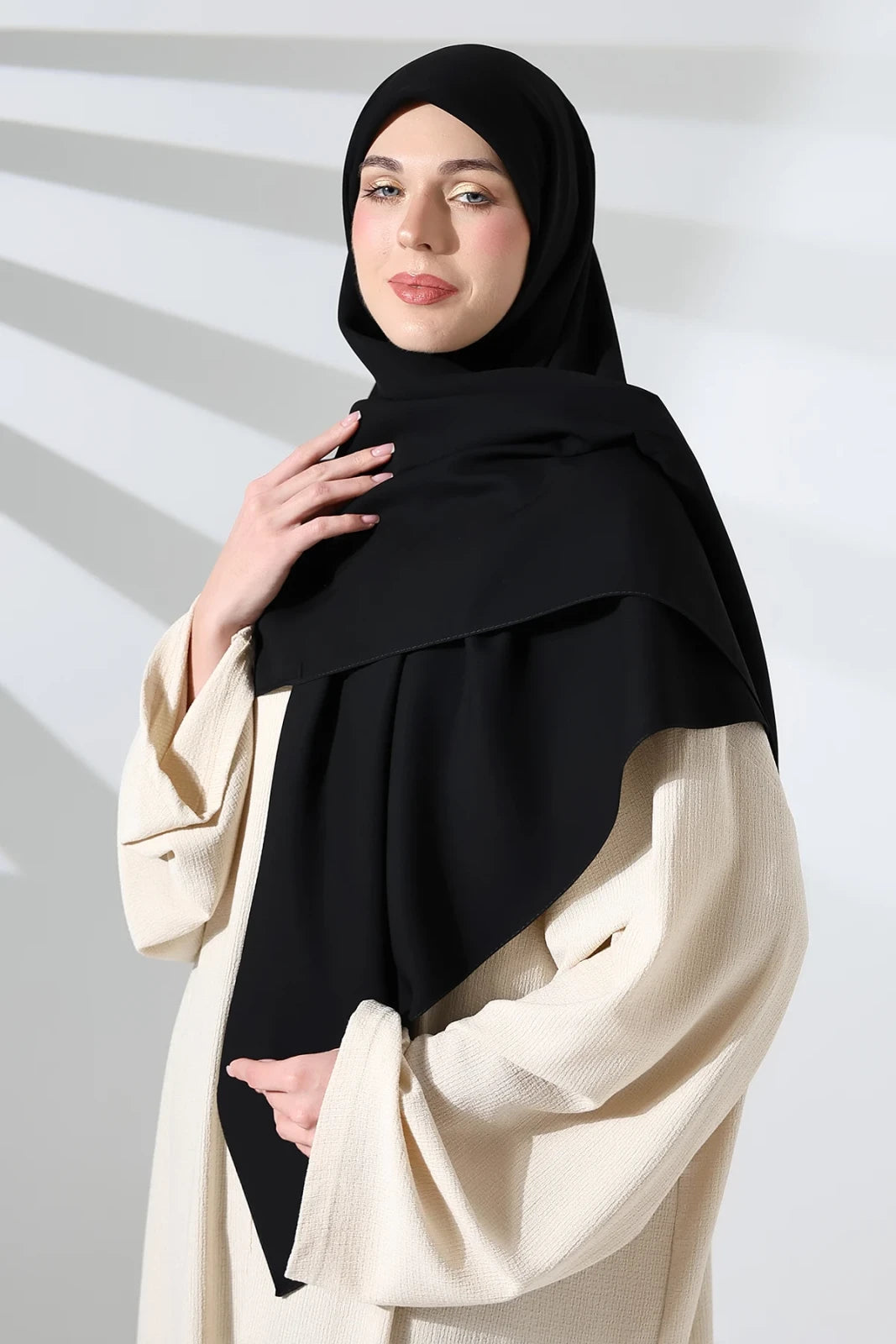 Large Crepe Hijab Scarf – Square Modest Headscarf