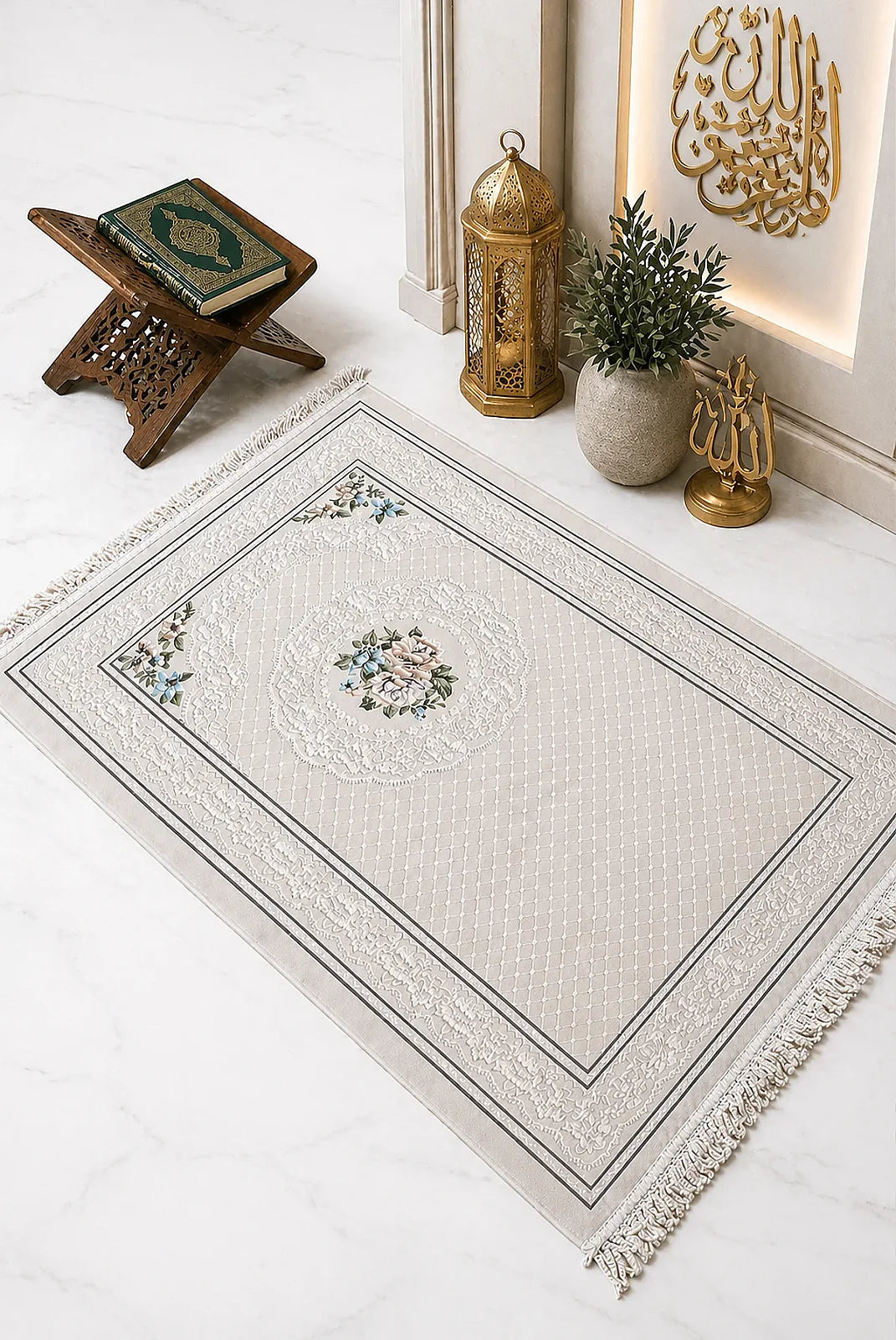 Luxury Islamic Wedding Gift Set with Quran, Prayer Mat, Tasbih, Dhikr Counter & Shawl