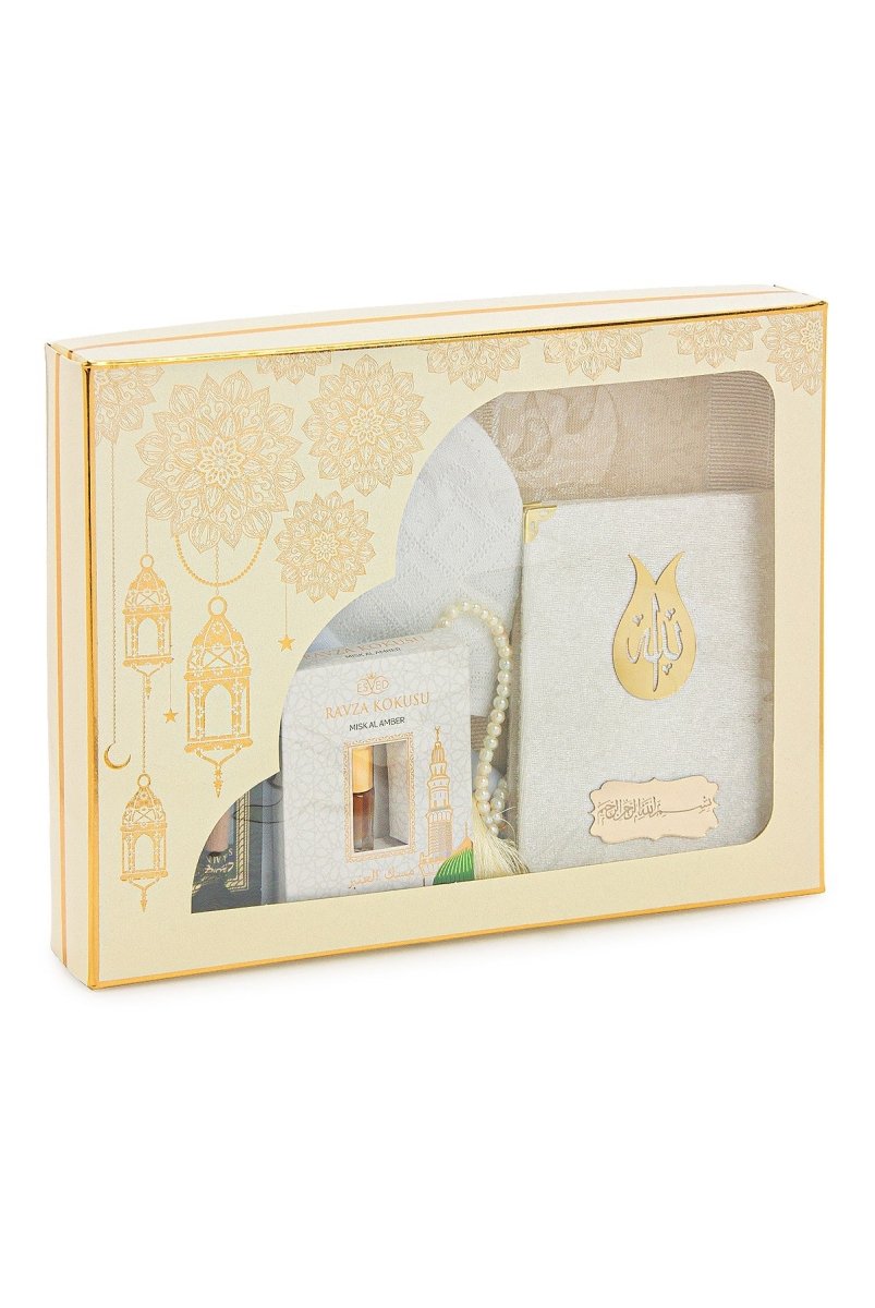Luxury Dowry Islamic Gift Set – Velvet Yasin Book, Prayer Rug, Tasbeeh & Groom Bride Essentials - ihvan