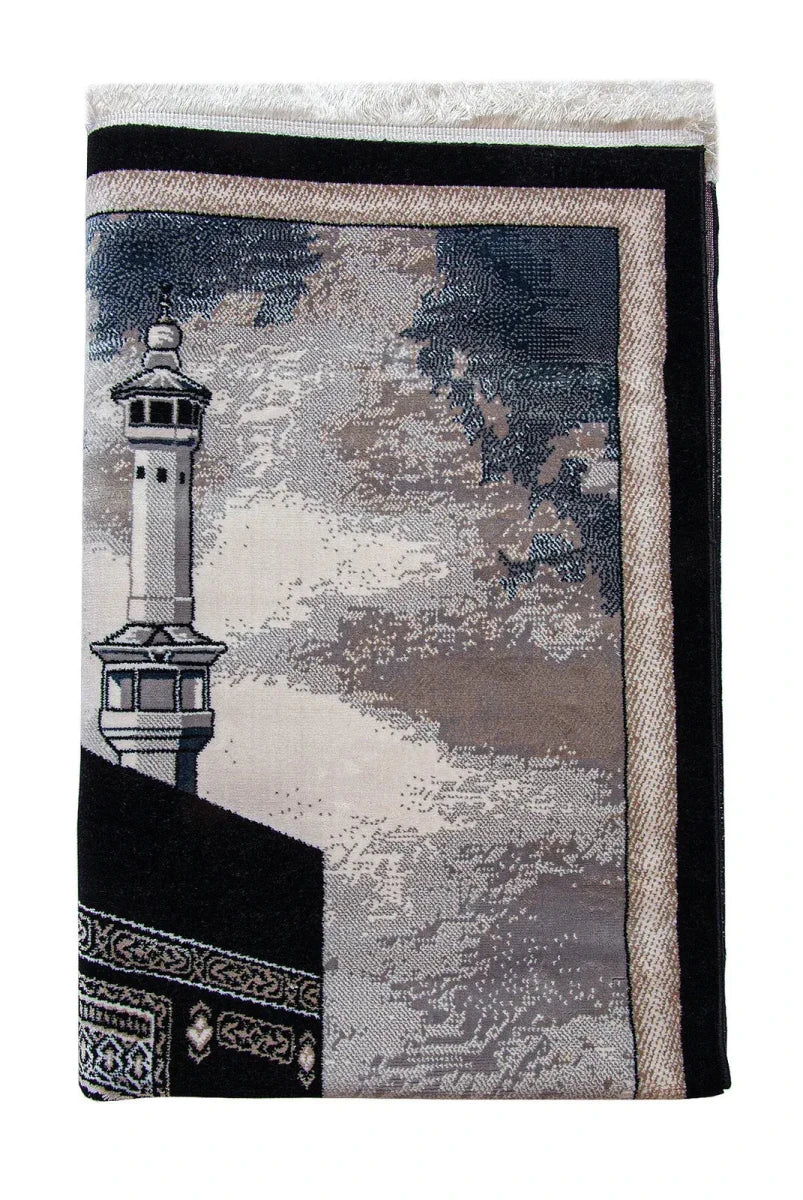 Luxury Kaaba Woven Carpet Prayer Mat – Thick Soft Prayer Rug - ihvan