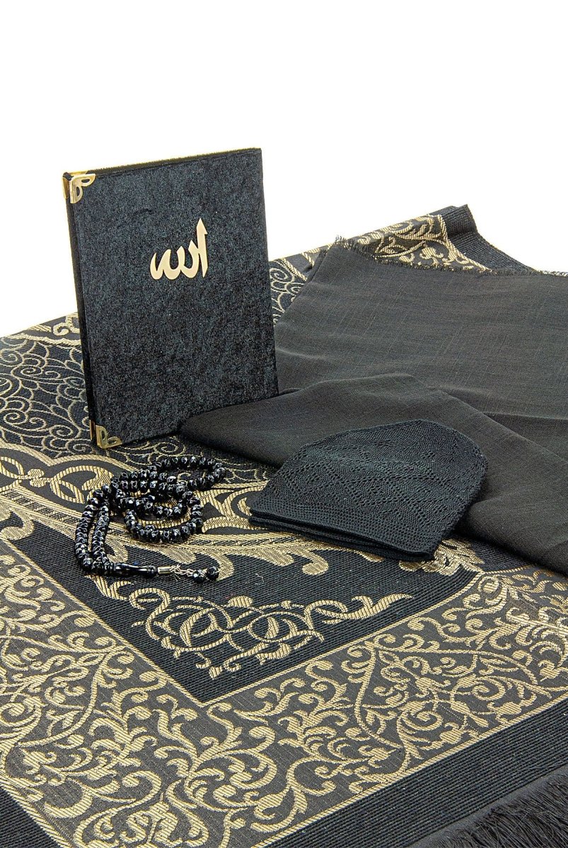Luxury White Muslim Prayer Gift Set (Sajadah | Tasbih | Yaseen Book) - ihvan