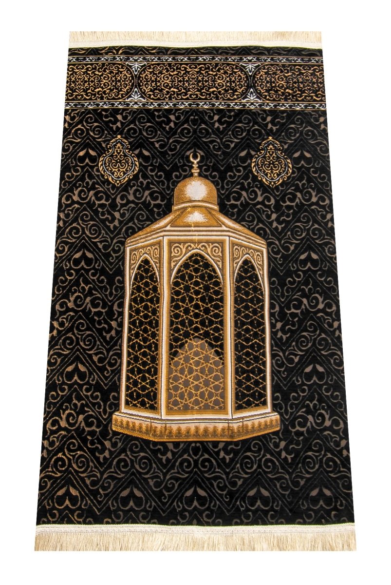 Maqam Ibrahim Model Ultra Luxury Chenille Prayer Rug - ihvan