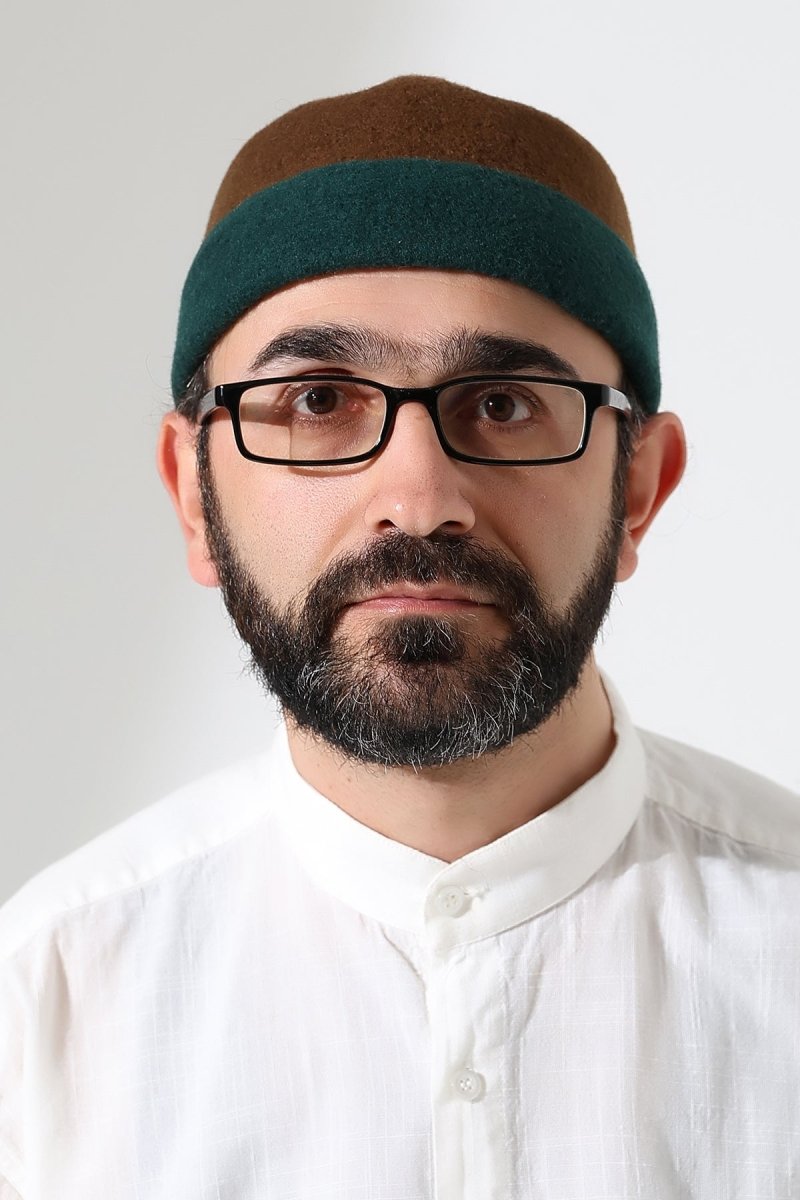 Men’s Muslim Kufi Hat – Two - Tone Felt Wool Dervish Cap - ihvan