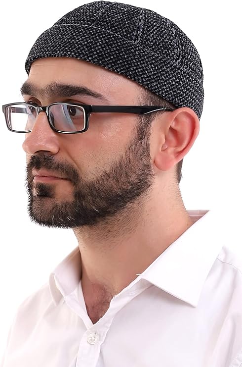 Muslim Men’s Folded Knit Kufi Hat | Prayer Cap | Soft & Breathable Islamic Skullcap (Taqiyah) - ihvan