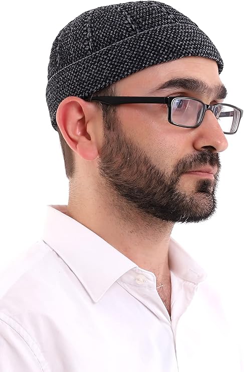 Muslim Men’s Folded Knit Kufi Hat | Prayer Cap | Soft & Breathable Islamic Skullcap (Taqiyah) - ihvan