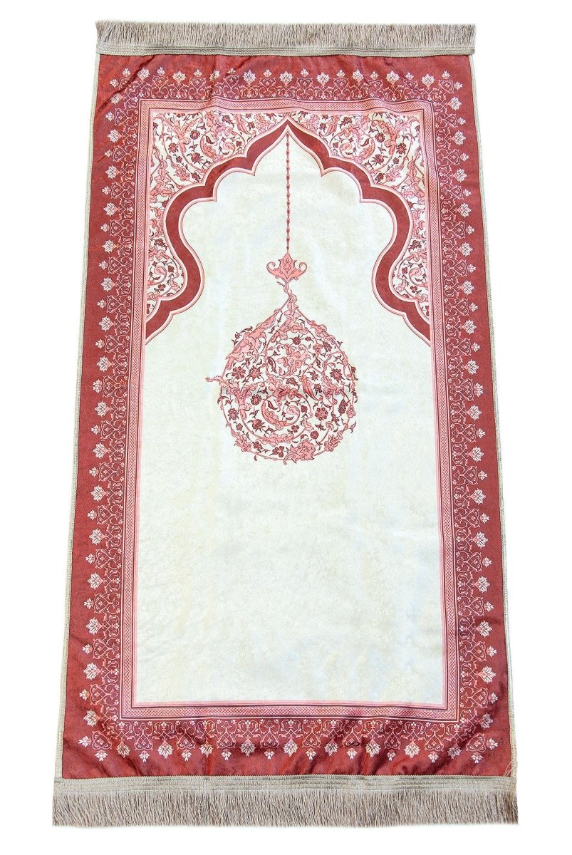 Muslim Prayer Rug with Portable Fabric Bag – Soft Travel Sajadah, Islamic Gift for Eid & Ramadan - ihvan
