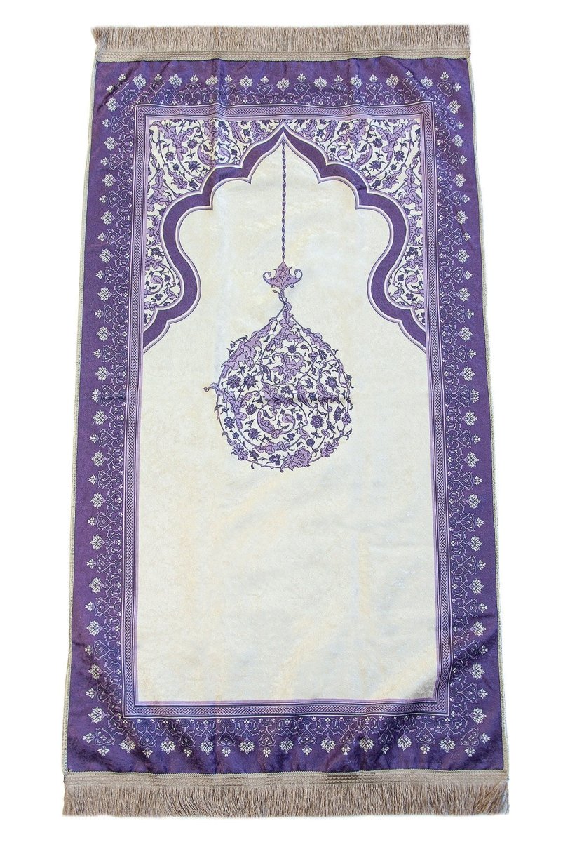 Muslim Prayer Rug with Portable Fabric Bag – Soft Travel Sajadah, Islamic Gift for Eid & Ramadan - ihvan